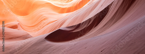 Colorful wave shape rocks at the Antelope Canyon, Arizona, USA - background and textures concept
