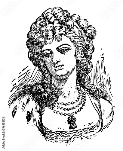 Marie Antoinette vintage illustration