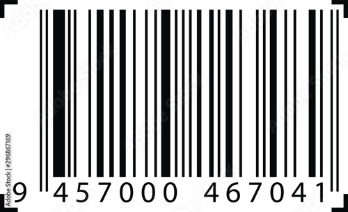 Realistic barcode icon. Barcode vector illustration.