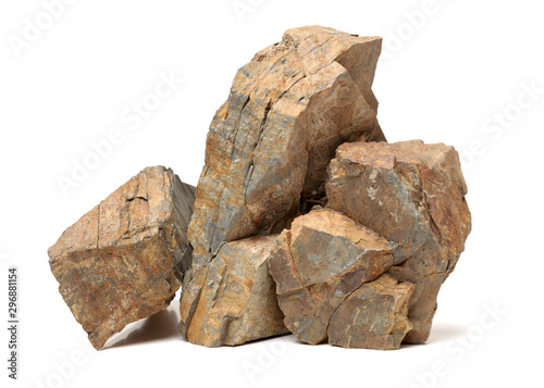 Rocks on a white background