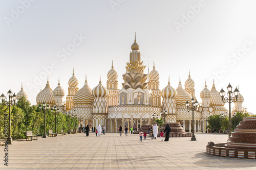 Dubai, United Arab Emirates , March 18 2018, Global Village the multicultural festival park and the family destination for culture, shopping and entertainment.