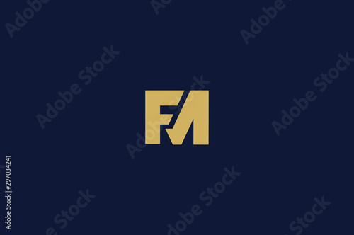 Unique Monogram Letter FM Logo Vector - EPS10