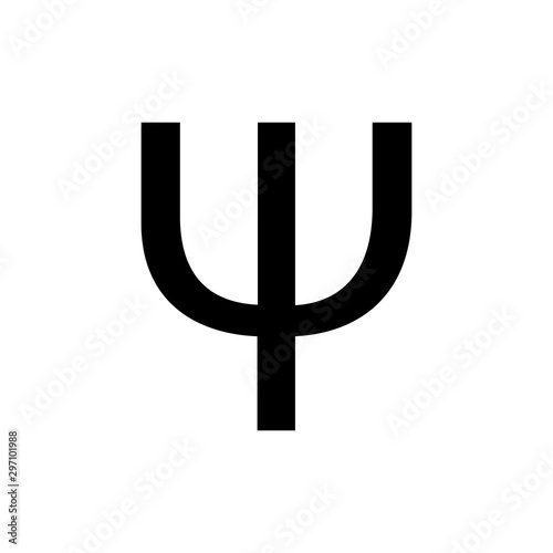 Greek alphabet : psi signage icon