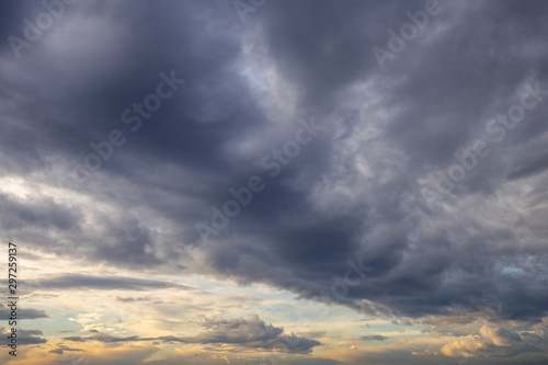cloudy sky with clouds at sunrise