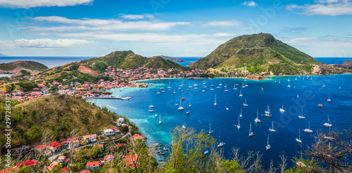 Panoramic landscape view of Terre-de-Haut Island, Guadeloupe, Les Saintes.