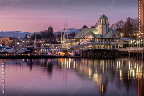 Nanaimo harbour evening reflection