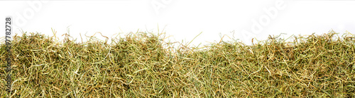 a bunch of hay as banner, isolated with white background