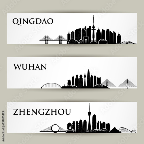 City skylines - China - vector illustration