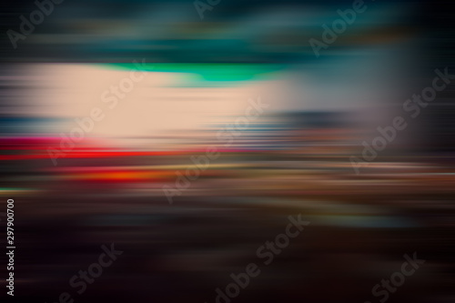 Abstract blurred multicolored horizontal lines and spots background.