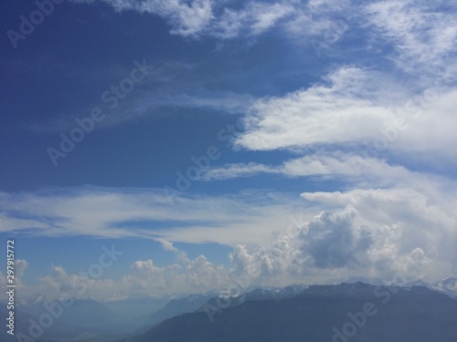 heavenly skyscape over the swiss alps