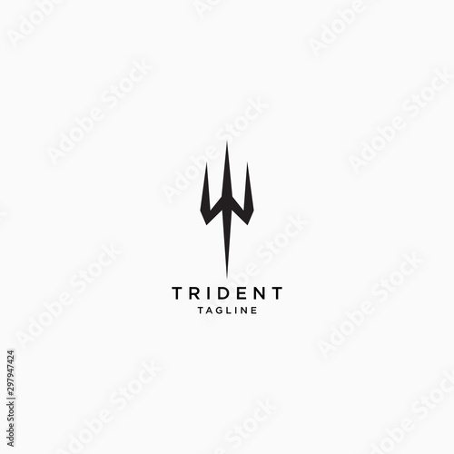 Trident Logo Icon Design Template Vector Illustration