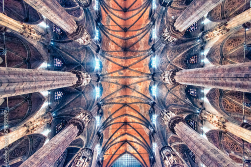 Ceiling of the cathedral of Milan, Italy