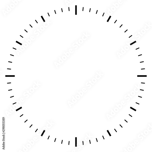 Blank clock dial face vector illustration