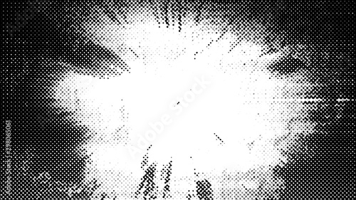 An abstract black and white grunge background image.