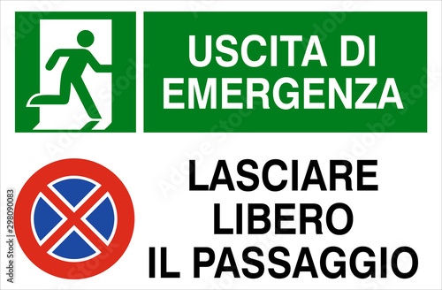 ISO 7010 YEMERGENZA SICUREZZA