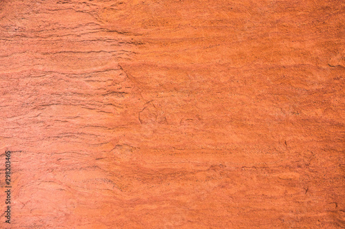 The texture of the red rock wall