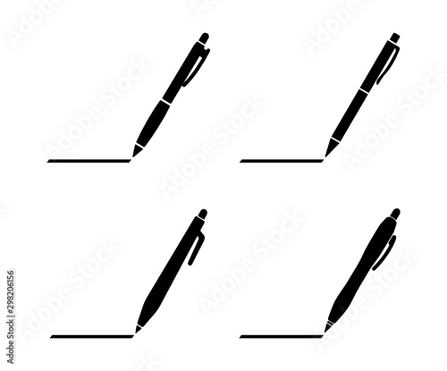 długopis zestaw ikon