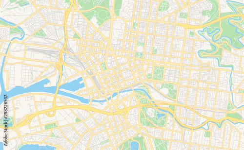 Printable street map of Melbourne, Australia