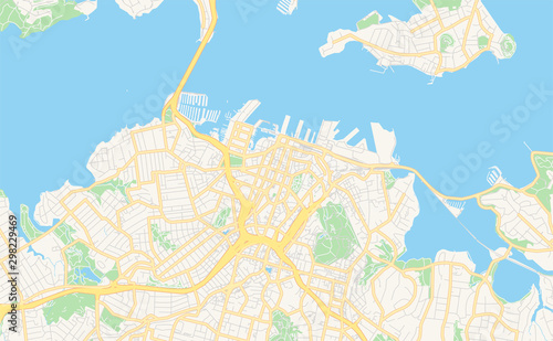 Printable street map of Auckland, New Zealand