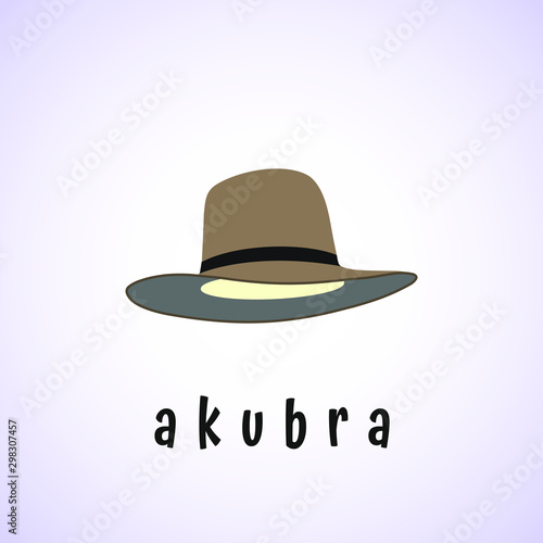 akubra hat creative simple flat vector illustration