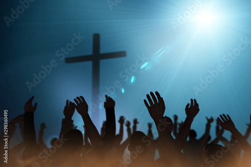  Christmas concept worship and praise God 3D render