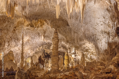 Veils and Stalagmites Carlsbad Caverns