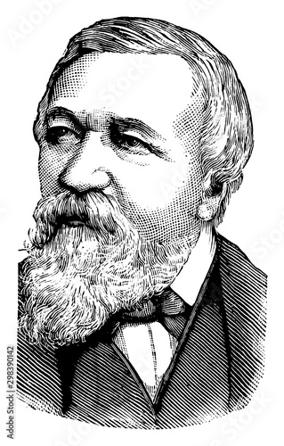 Robert Browning, vintage illustration