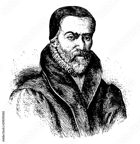 William Tyndale, vintage illustration