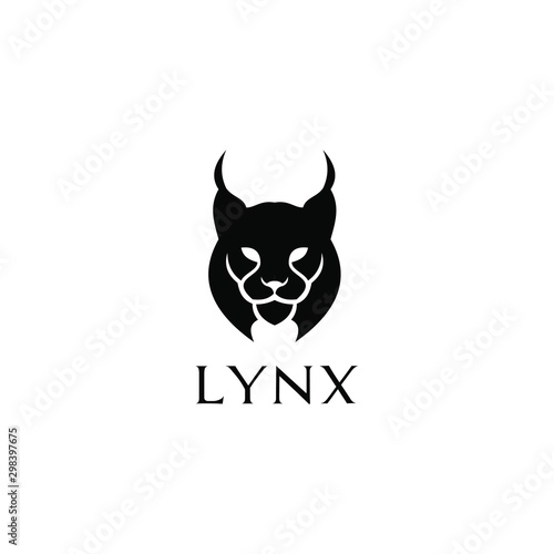 lynx head black logo icon designs