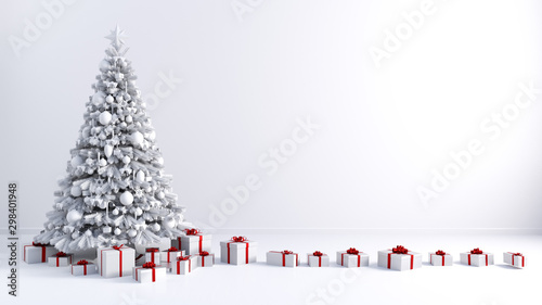 Christmas Tree Background with Copy Space