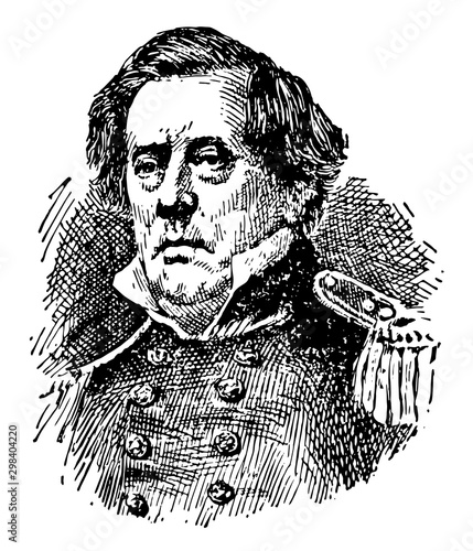 Matthew C. Perry, vintage illustration