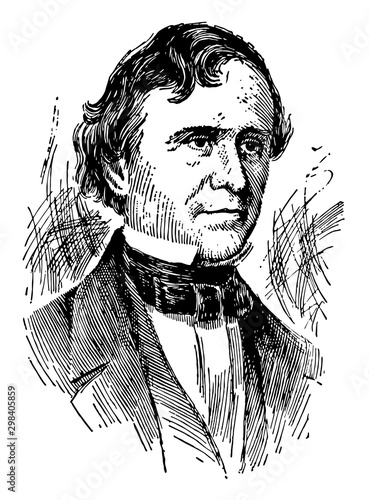 Franklin Pierce, vintage illustration