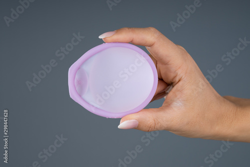 Woman Holding Diaphragm