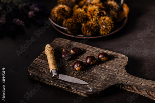 Chestnuts food photography