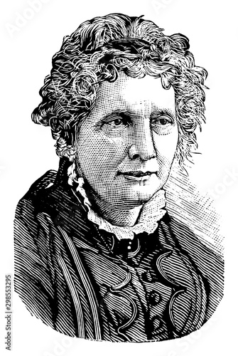 Harriet Beecher Stowe, vintage illustration