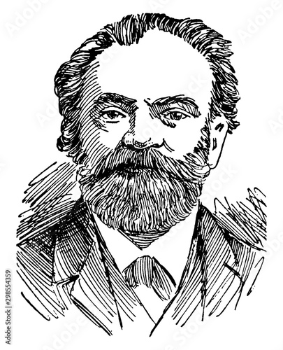 Antonin Dvorak, vintage illustration