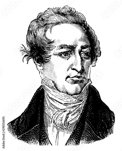 Sir Robert Peel, vintage illustration