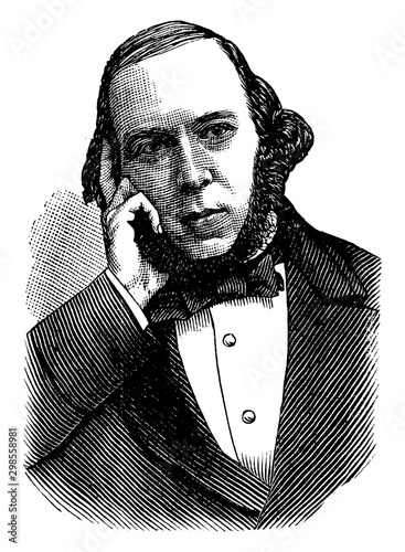 Herbert Spencer, vintage illustration