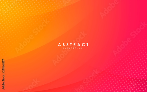 Abstract modern background gradient color. Yellow and pink gradient with halftone decoration.