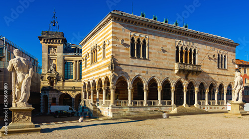 Сentral square of Udine city Piazza liberta, Italy