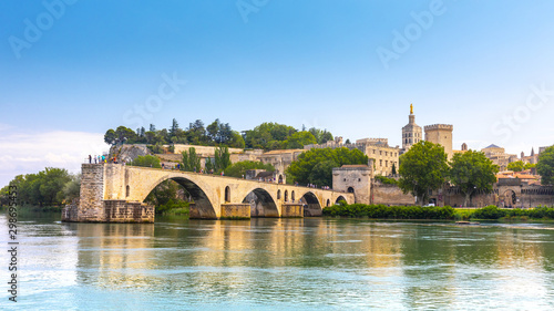 Saint Benezet bridge in Avignon in a beautiful summer day, France