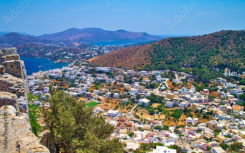 View to Panteli in Leros island, Dodecanese, Greece.