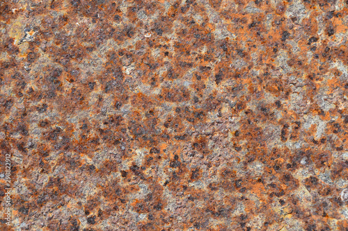 Vintage vivid rust stained corroded metal surface