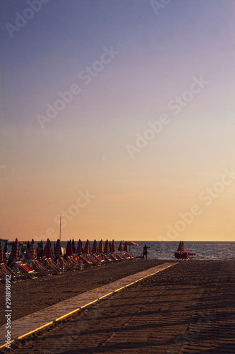 Viareggio, cidade de praia no litoral da Toscana, Itália
