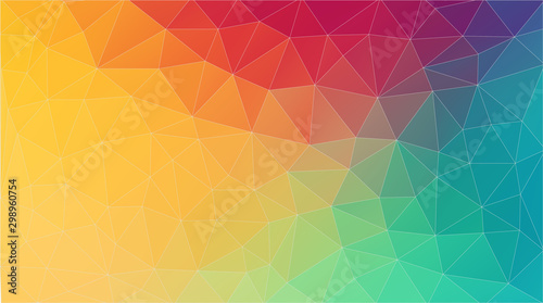 Flat multicolor triangle geometric wallpaper. Futuristic background