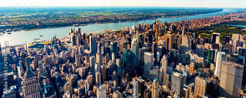 Aerial view of Manhattan New York from Midtown