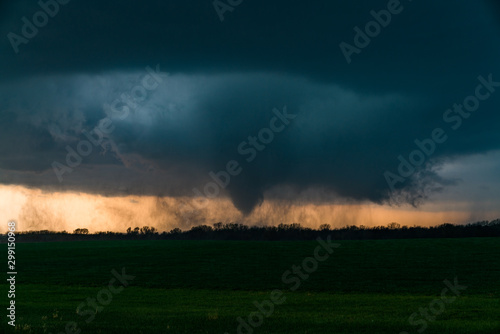 tornado in field