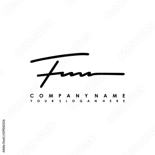 FM initials signature logo. Handwriting logo vector templates. Logo for business, beauty, fashion, signature