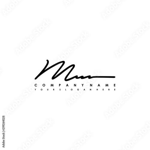 MW initials signature logo. Handwriting logo vector templates. Logo for business, beauty, fashion, signature