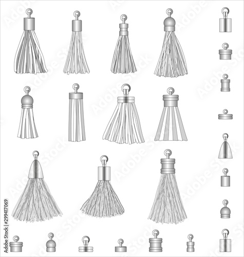 tassel accessories fashion design vector illustration